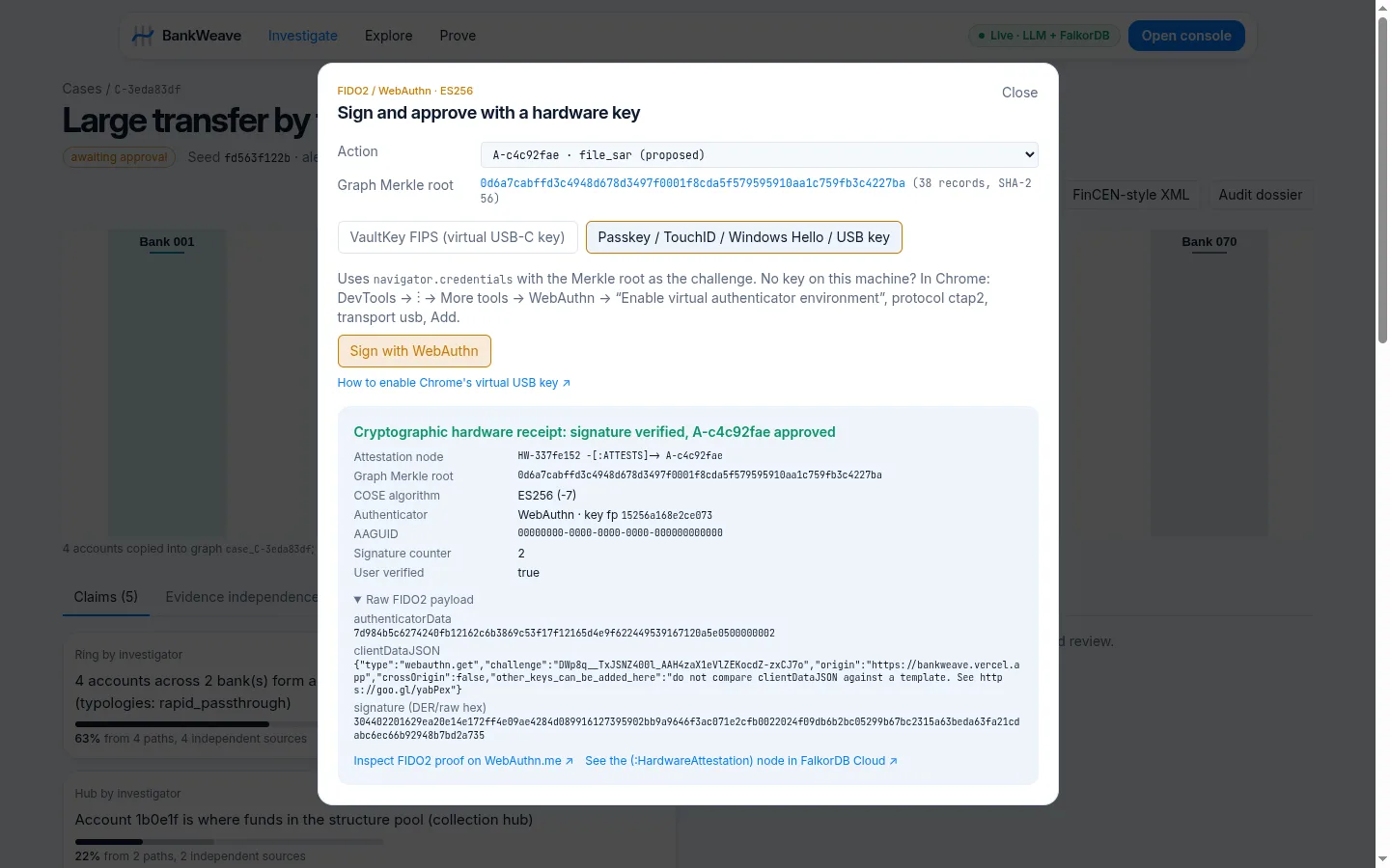 Approval on the live site