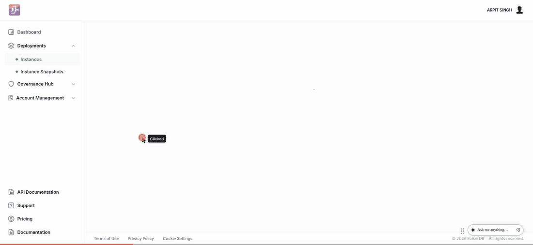 The FalkorDB Cloud console